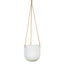 Flo White Ceramic Hanging Bowl (Small)