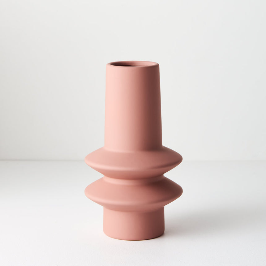 Lucena Ceramic Vase - Medium (Pink)
